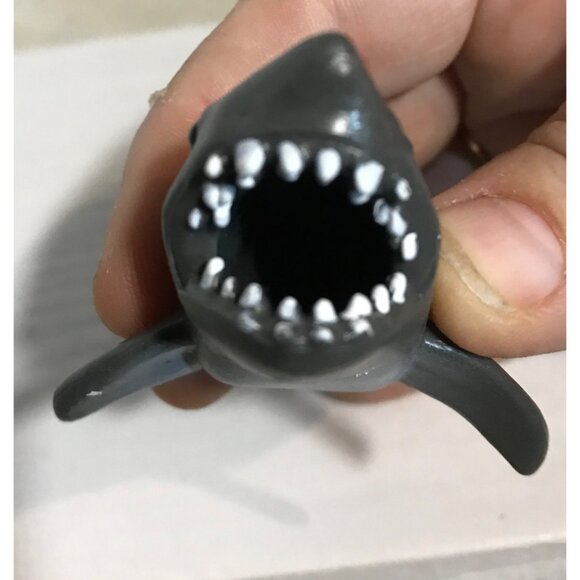 Plastic Toy Shark Figurine Lifelike Grey Teeth 4.5" - Picture 4 of 6